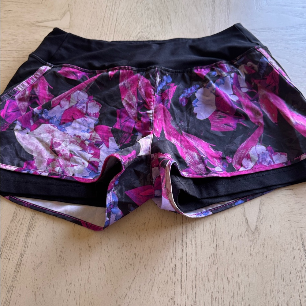 MPG Women’s Black & Pink Floral Bike Shorts